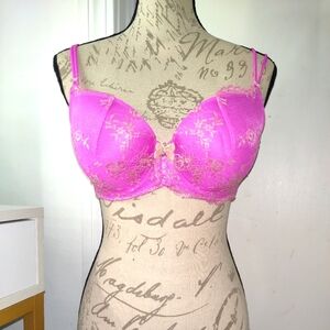 Victoria Secret Hot Pink Push Up Bra